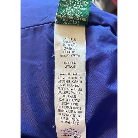 L.L. Bean Silver / Gray / Purple Quilted Jacket Girls Size Small 5/6 295291 - Picture 8 of 10